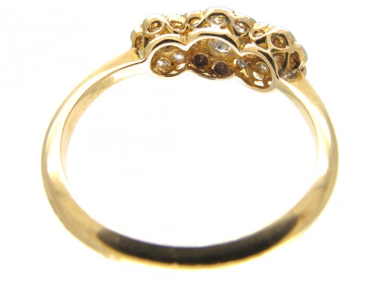 Triple Cluster Diamond Ring