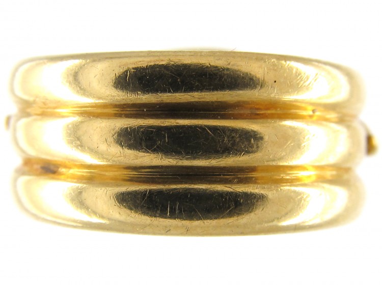 Edwardian 18ct Gold Double Snake Ring