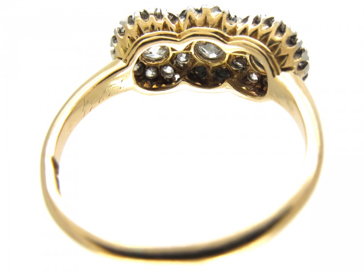 Triple Cluster Diamond Ring