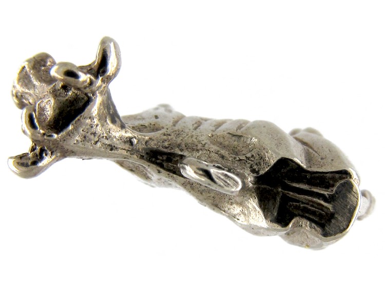 Silver Cow Charm