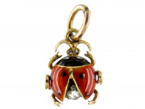Diamond & Enamel Ladybird Charm