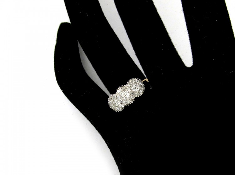 Triple Cluster Diamond Ring