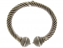 Silver Victorian Twist Bangle