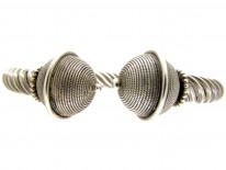 Silver Victorian Twist Bangle