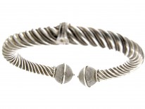Silver Victorian Twist Bangle