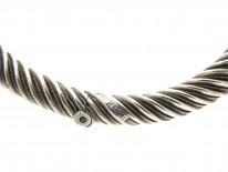 Silver Victorian Twist Bangle