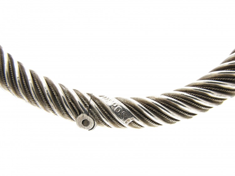 Silver Victorian Twist Bangle