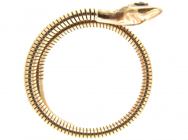 9ct Yellow Gold Snake Bangle