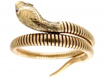 9ct Yellow Gold Snake Bangle