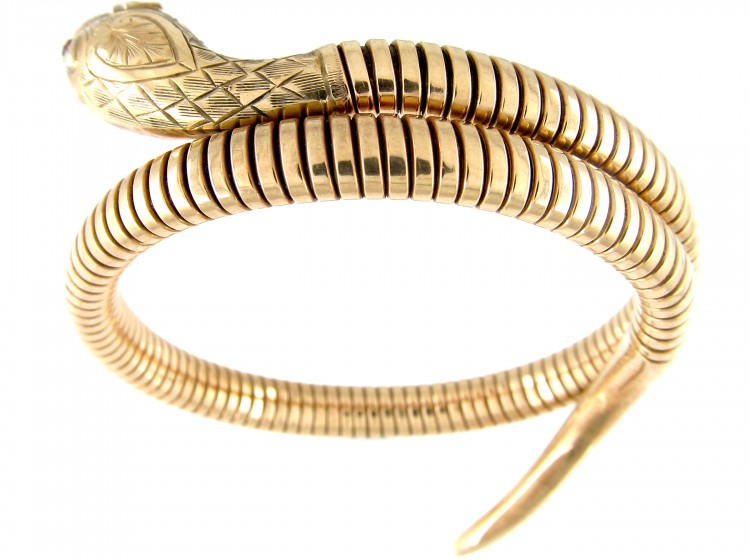 9ct Yellow Gold Snake Bangle