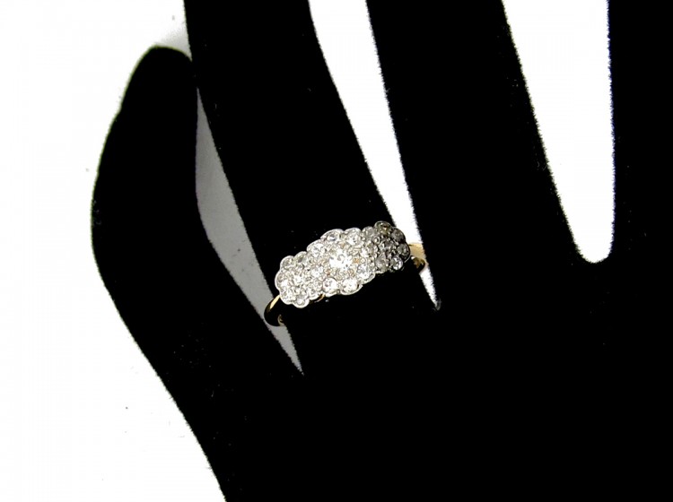 Triple Cluster Diamond Ring