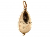 Edwardian Mother of Pearl & Diamond 'D' Pendant Charm