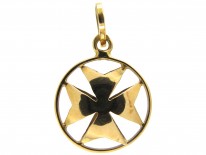Gold Maltese Cross Pendant Charm