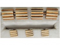 Tiffany & Co. 14ct Gold Cufflinks & Studs Set in Original Case