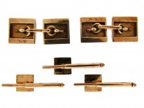 Tiffany & Co. 14ct Gold Cufflinks & Studs Set in Original Case