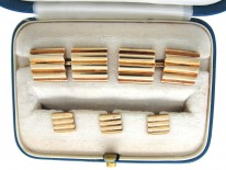 Tiffany & Co. 14ct Gold Cufflinks & Studs Set in Original Case