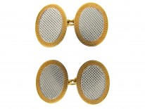 18ct & Platinum Oval Cufflinks