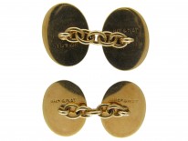 18ct & Platinum Oval Cufflinks
