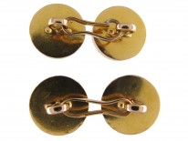 French Art Deco 18ct gold Cufflinks set with Sapphires