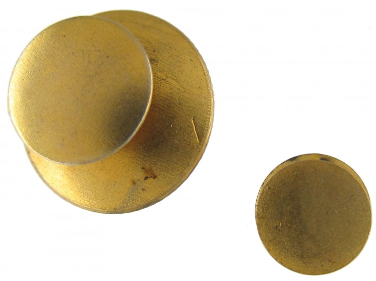 Victorian Silver Gilt Studs in Original Case