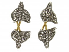 Diamond Fox Head Cufflinks