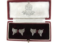 Diamond Fox Head Cufflinks