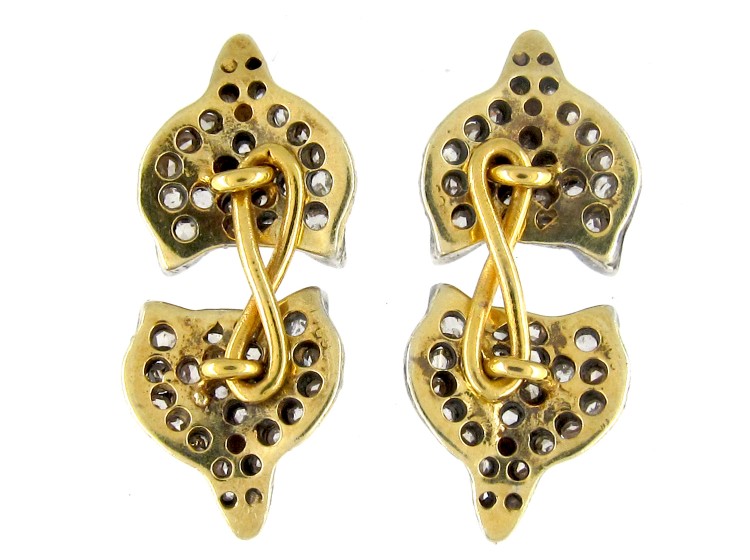 Diamond Fox Head Cufflinks