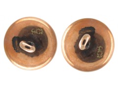 Set of Six Gold & Enamel Buttons in Original Case