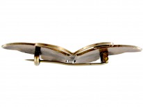 Silver Black & Yellow Butterfly Brooch