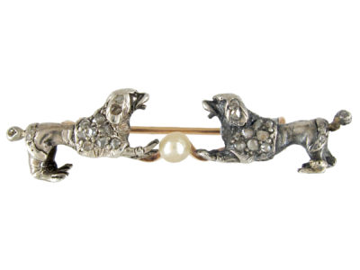 Diamond Set Dog Brooch Diamond Set Dog Brooch