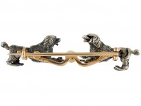 Diamond Set Dog Brooch