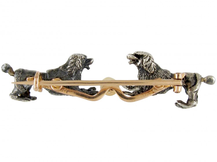 Diamond Set Dog Brooch