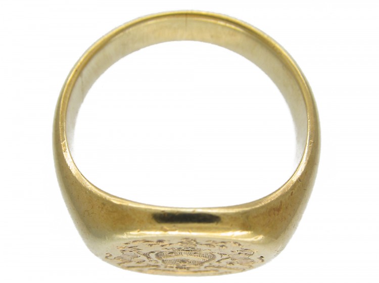 14ct Gold Signet Ring with Good Crest