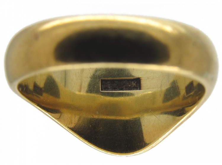 14ct Gold Signet Ring with Good Crest