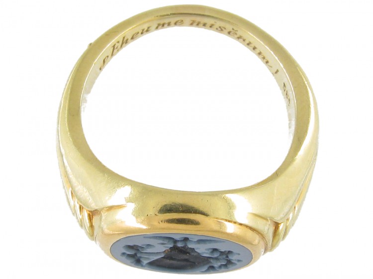 Victorian Onyx & 14ct Gold signet Ring