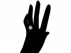 Diamond Large Cluster Edwardian Ring