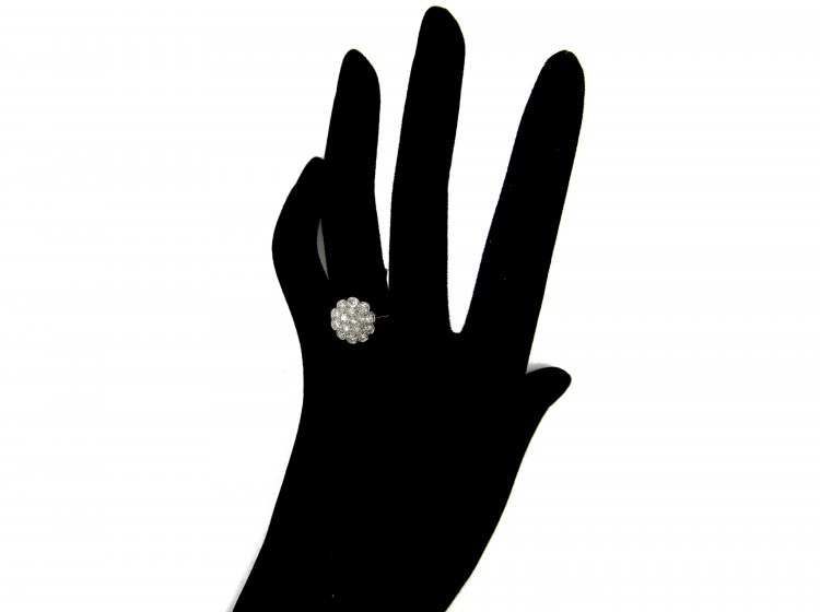 Diamond Large Cluster Edwardian Ring