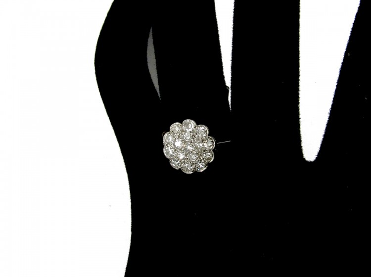 Diamond Large Cluster Edwardian Ring