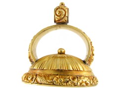 Georgian Large 18ct Gold & Chalcedony Seal