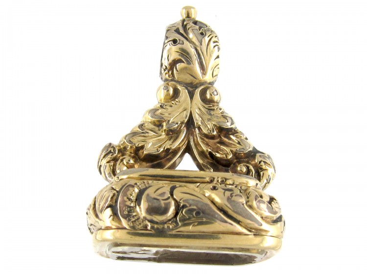 Georgian Gold Cased Seal with Citrine Intaglio
