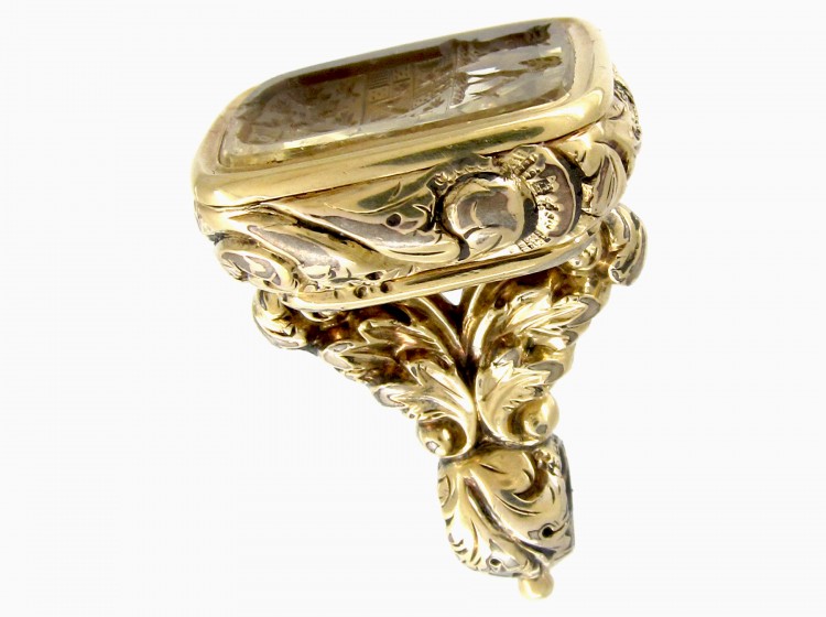 Georgian Gold Cased Seal with Citrine Intaglio
