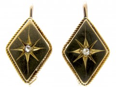 Victorian 18ct Gold Diamond Set Earrings