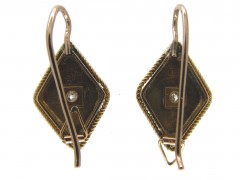Victorian 18ct Gold Diamond Set Earrings