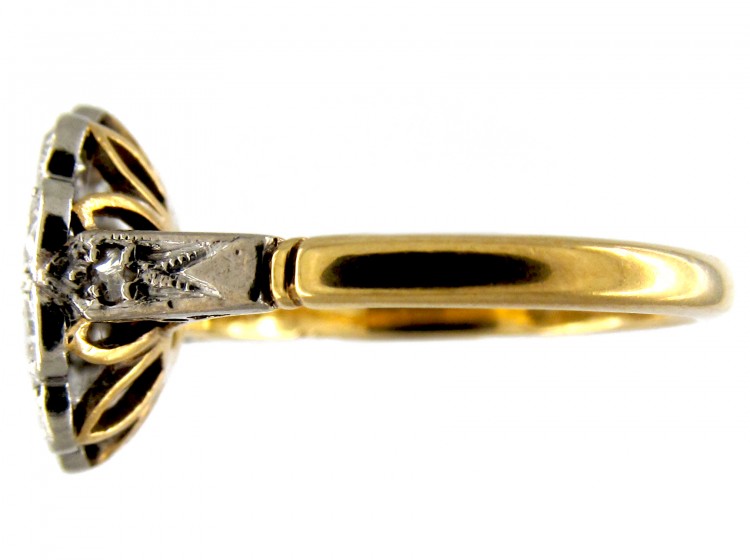 Diamond Large Cluster Edwardian Ring