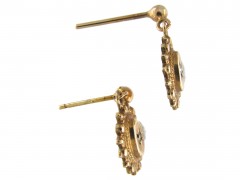 9ct Gold Victorian Diamond Set Earrings