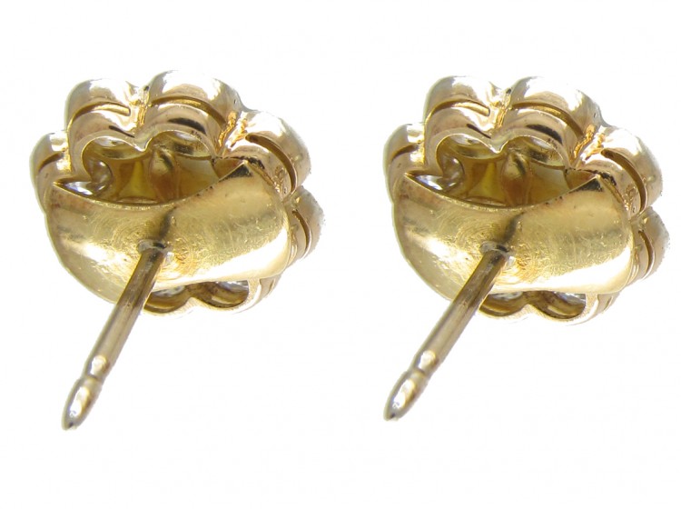Pearl & Diamond Cluster Earstuds