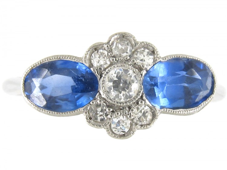 Art Deco Sapphire & Diamond Ring