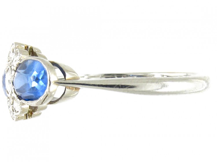 Art Deco Sapphire & Diamond Ring