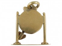 Art Deco Gold Clock Charm
