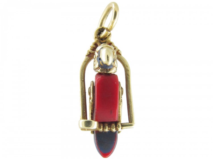 Art Deco Gold Parrot Charm